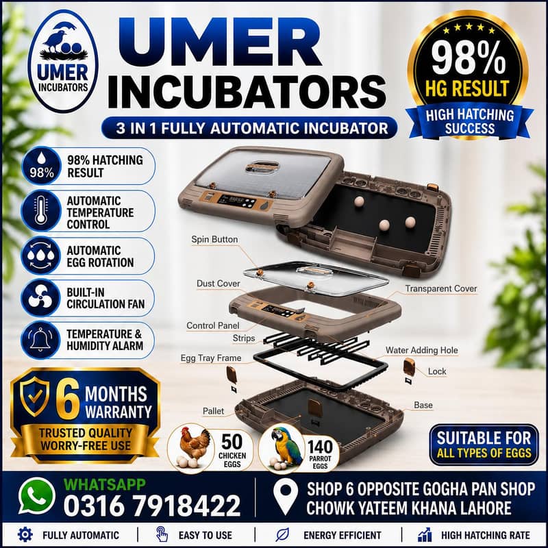 Automatic Egg Incubator | Egg Hatching Machine | Incubator | Brooder 5
