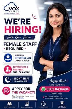 We are Hiring Female Staff- Join Our Customer Service Team in Lahore!