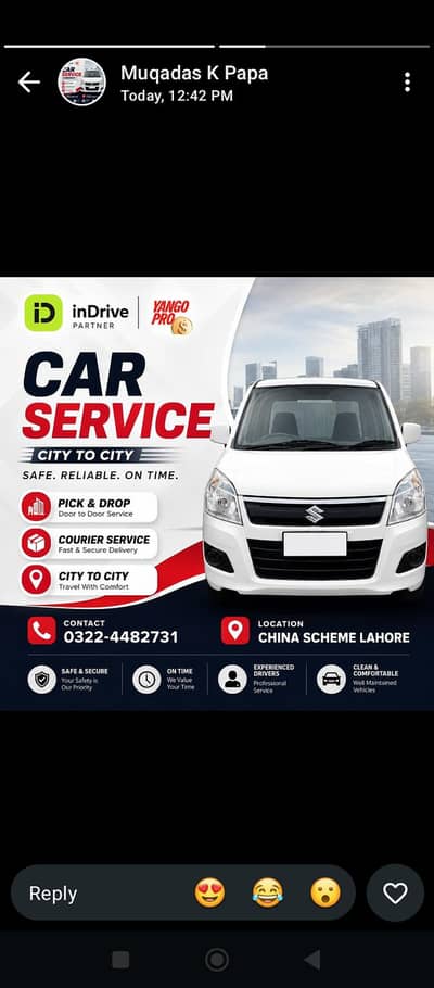 Pick & Drop Service Available in Lahore