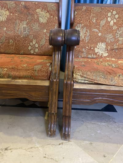 5 seater wood sofa