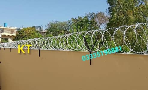 Home Security Razor Wire Chainlink Electric Fence CNC Fiber CCTV