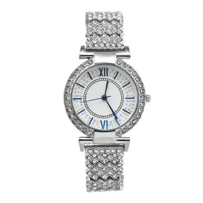 Ladies Crystal Bracelet Watch with Red Dial