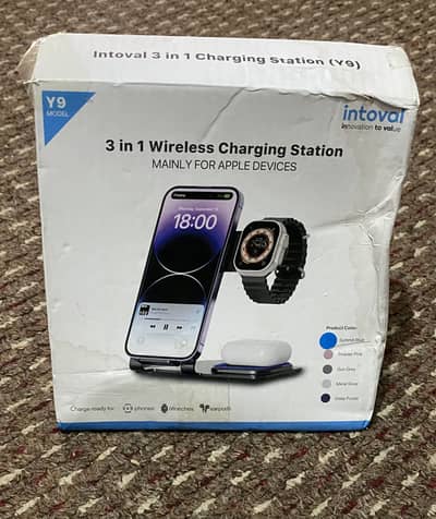 The Intoval 3-in-1 Wireless Charging Station (Model Y9)