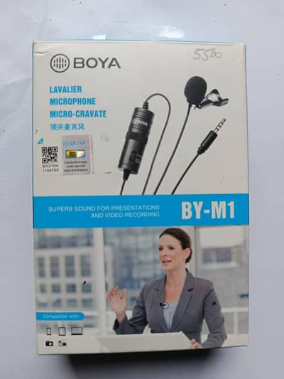BOYA BY-M1 Lavalier Clip Microphone | DSLR, Mobile, PC | Good Quality