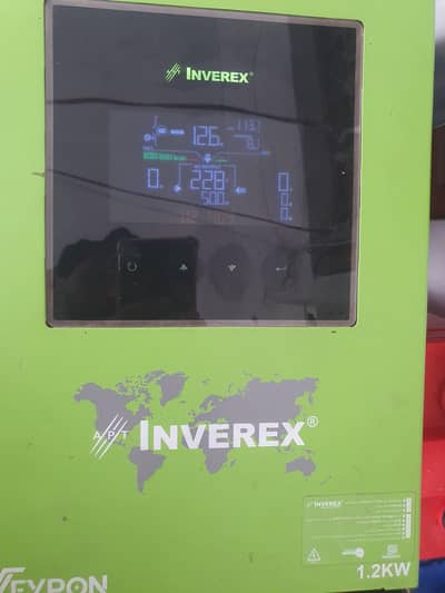 Inverex 1.2kw veryon inverter plus tublar 185 amp battery