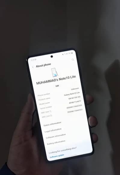 Samsung Mobile Note 10 lite non pta