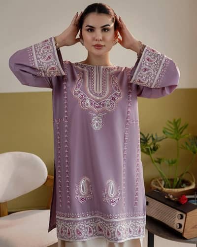 PEZWAAN 2-Piece Embroidered Lawn Suit for Women