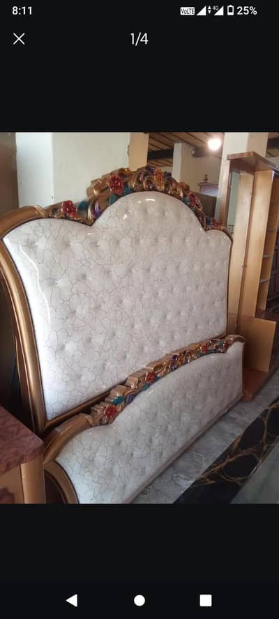 Golden wooden with white poshish