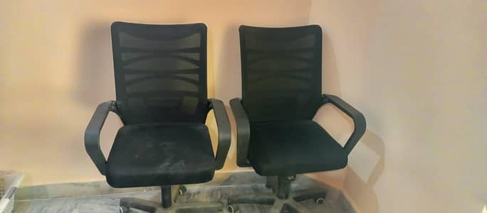 five Office  chairs