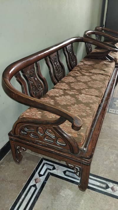 wooden sofa set