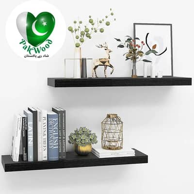 Wooden Wall Shelf Set of 2  Floating Wall Shelf Set