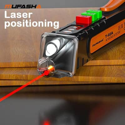 MUFASHA AC Voltage Tester 12-1000V ABS Black Orange