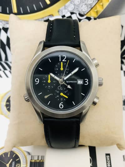 NESPRESSO-100% JAPAN MADE-CHRONOGRAPH FUNCTION-NEW WATCH-SEIKO CASIO