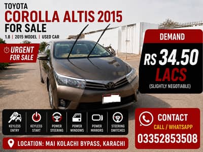 Toyota Corolla Altis 1.8 2015 for Sale