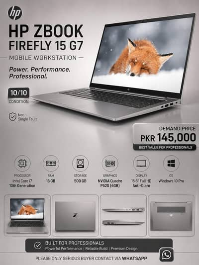 HP ZBook Firefly 15 G7 Mobile Workstation | Core i7 10th Gen |