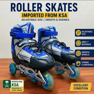 Adjustable Roller Skates Imported from KSA ,ABEC-7 Excellent Condition