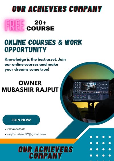 Learn Skills And  Work Opportunity – Part Time & Full Time