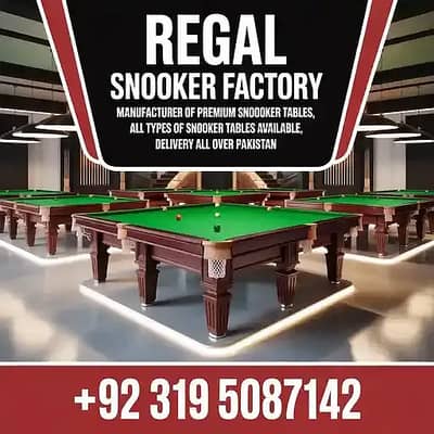 Snooker Table Manufacturer | Factory Price | Club & Home Use |