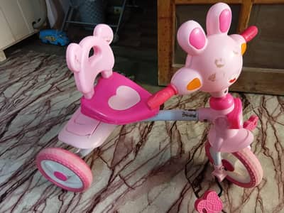 Cute Rabbit Face Tricycle for Toddlers