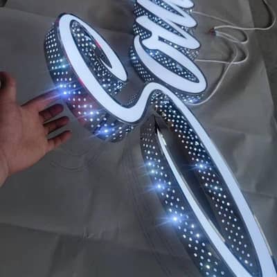 3D Glitter Sign |Diamond Cut LED Channel Letters| Glitter Signage