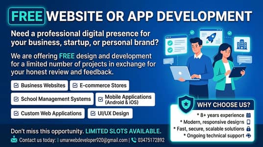 **FREE Website Development – Limited Offer!**