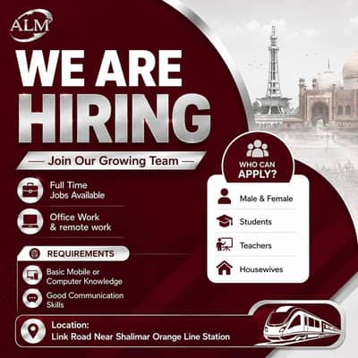 We are hiring staff for work