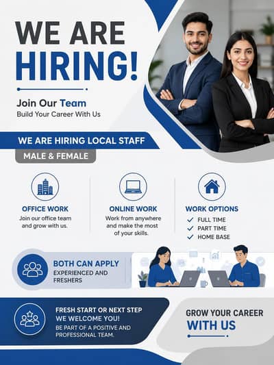 we are hiring staff for work