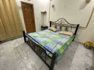 Iron bed with mattress read description first