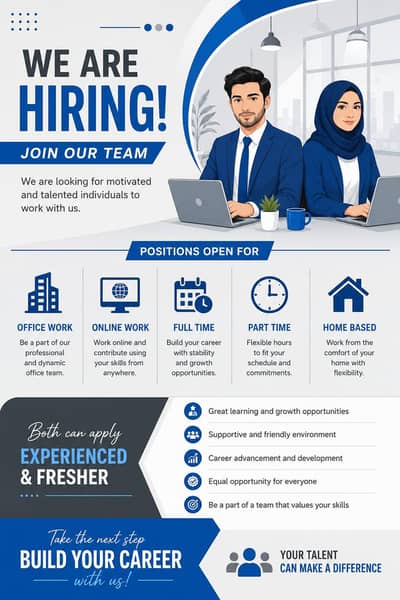 We are hiring staff for work