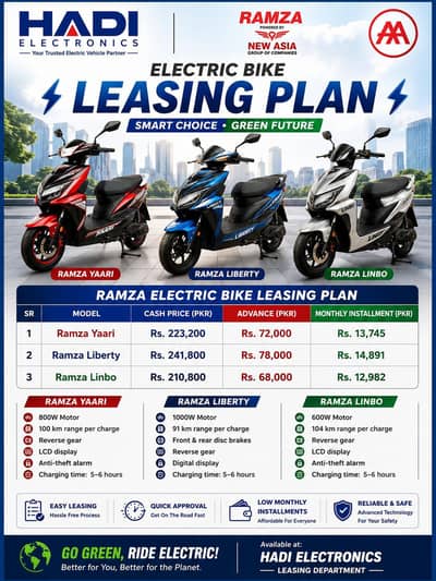 Ramza Electric Scooters (Yaari, Liberty, Linbo)