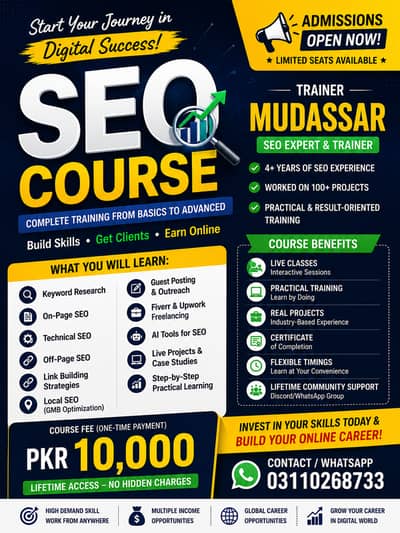 Practical SEO Course in Pakistan – Learn SEO & Freelancing (Remotely)