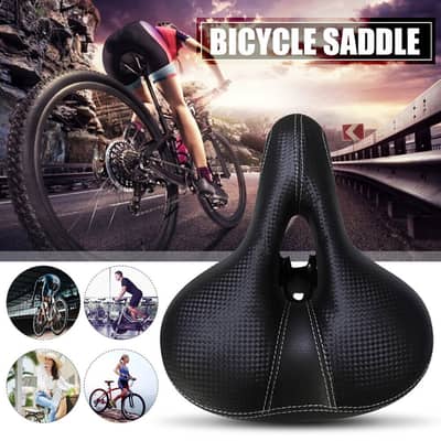 Bicycle Cycling Saddle MTB Bike Seat Wide Soft Pad Comfort Cushion Th