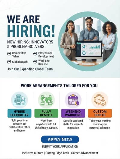 Hiring staff male and female for office based and home based