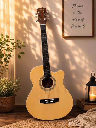 Acoustic Cutaway Guitar – 6 Strings – Excellent Condition