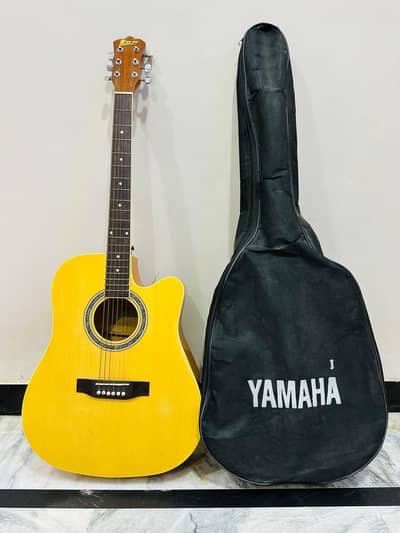 brand new jumbo size acoustic guitar with all accessories