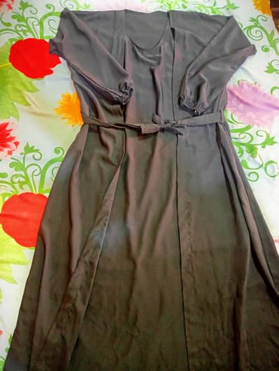 Black Front Open Abaya/Burqa for Sale