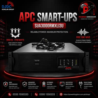 APC Smart UPS SUA3000RMXLI3U 3000VA Rackmount UPS Pure Sine Wave