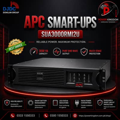 APC Smart ups SUA3000RMI2U | 3000VA Rackmount Pure Sine Wave UPS