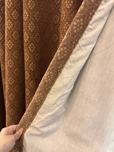 Double Curtains with lining and inner organza