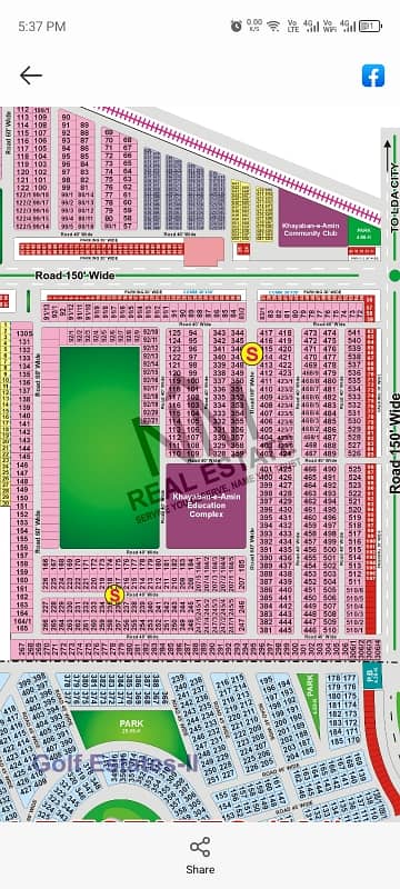 1-Kanal S-Block Residential Plot Is Available For Sale In Khayaban-E-Amin Housing Society, Lahore.