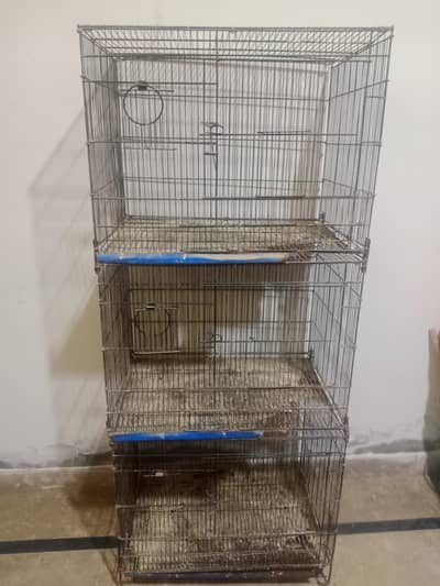 Iron Folding Cage 3 portions For Sale for lovebirds budgies