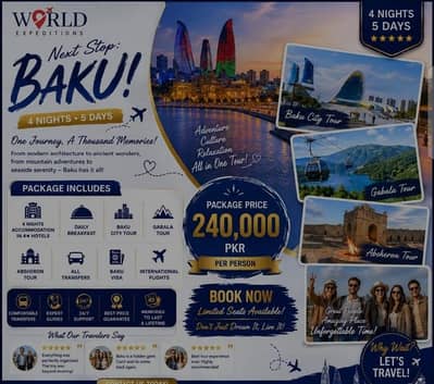 Baku visit package for tourists
