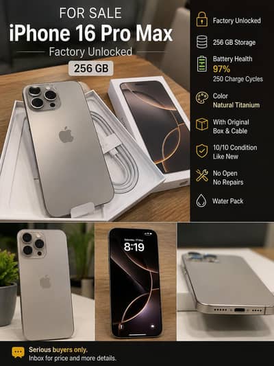 Apple iPhone 16 Pro Max FACTORY UNLOCKED