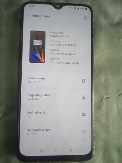 One Plus 6T 8/256