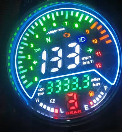 Motorcycle/Bike Meter Instrument Universal  Digital Speedometer