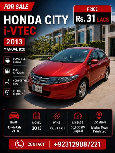 Honda City i-VTEC 2013 Manual B2B for Sale