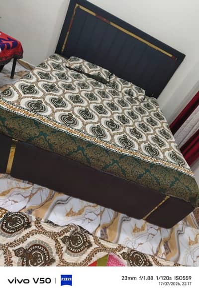double bed with metres