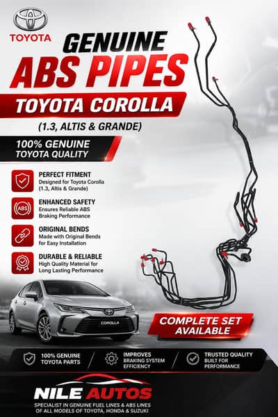 Genuine fuel pipe and brake pipe
