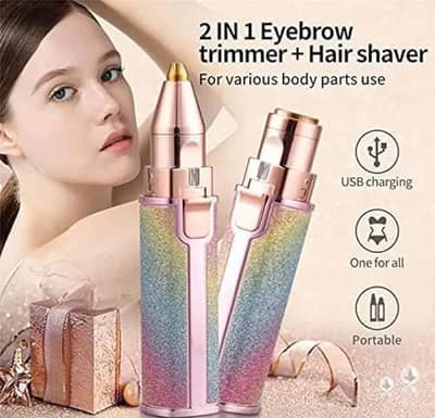 2 in 1 Eyebrow Trimmer Hair shaver Removel