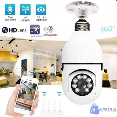360 View Security Camera White ABS Plastic CCTV.